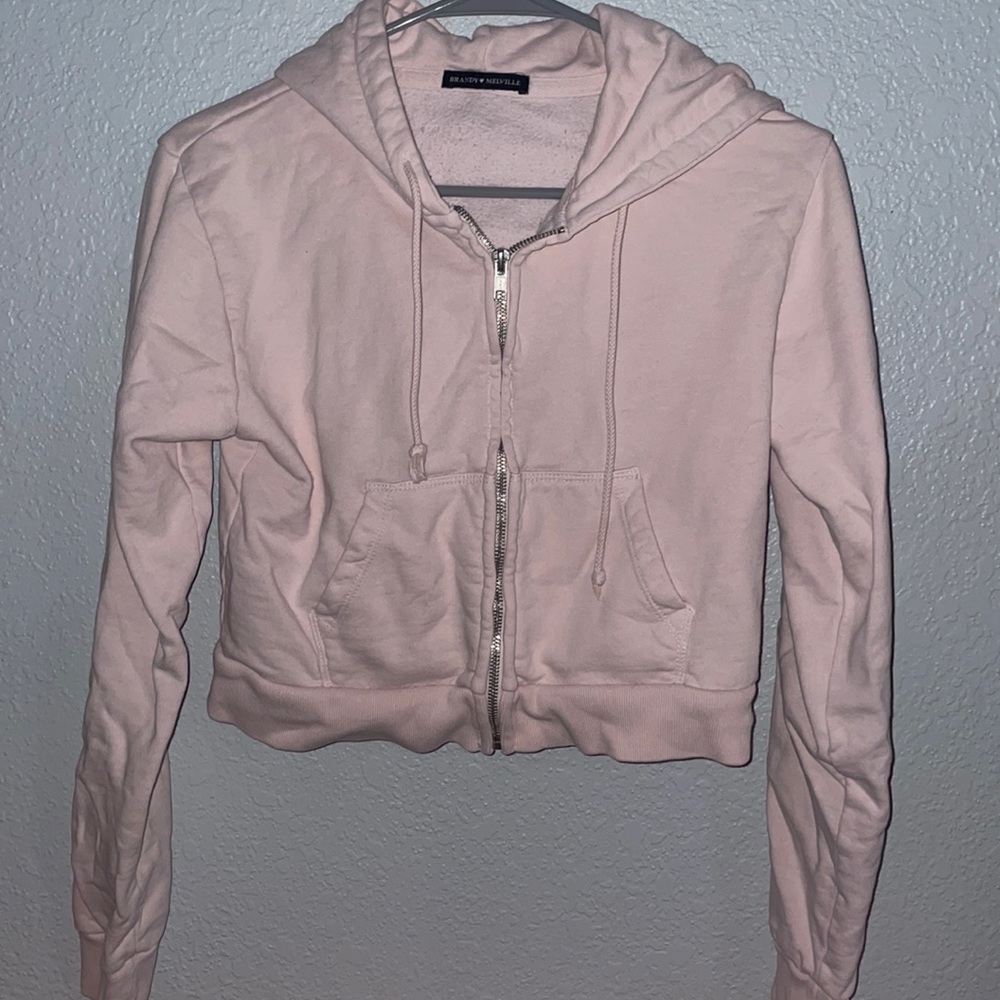Brandy Melville cropped zip-up